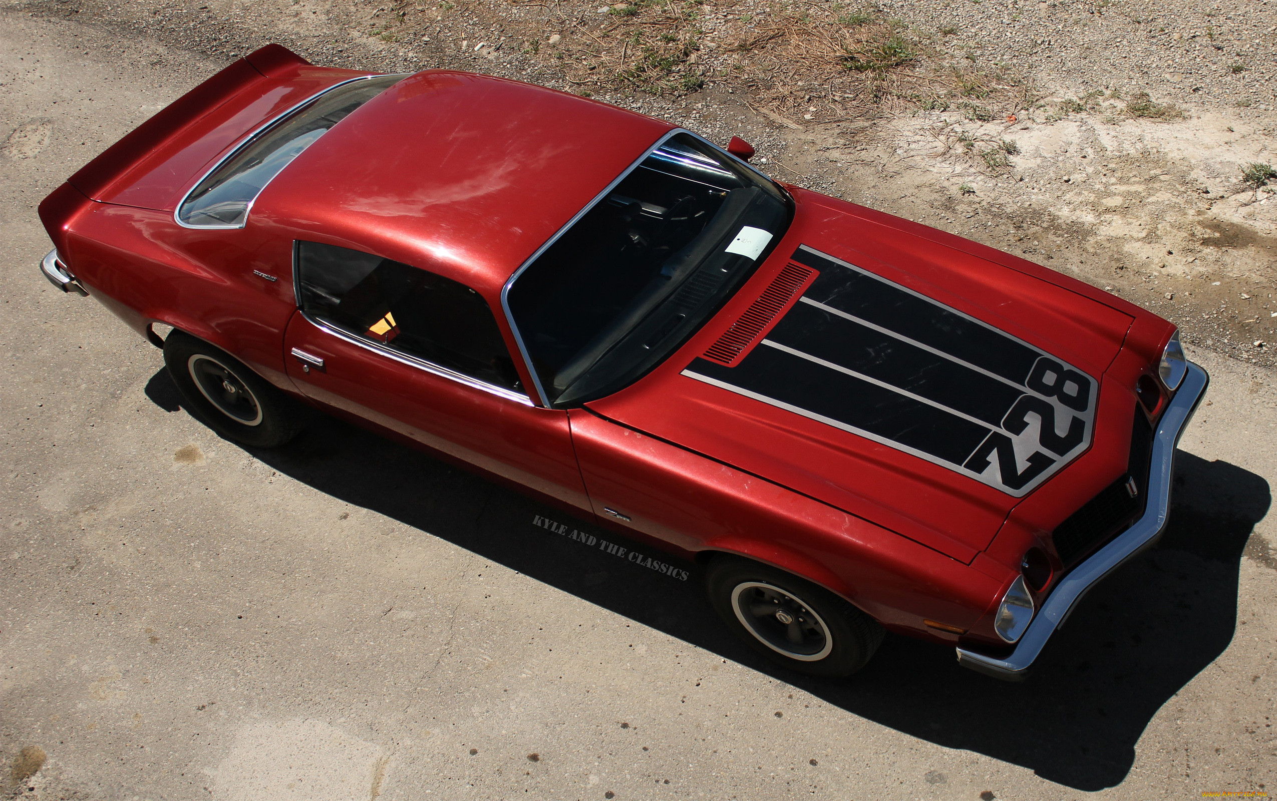 , camaro, stripes, red